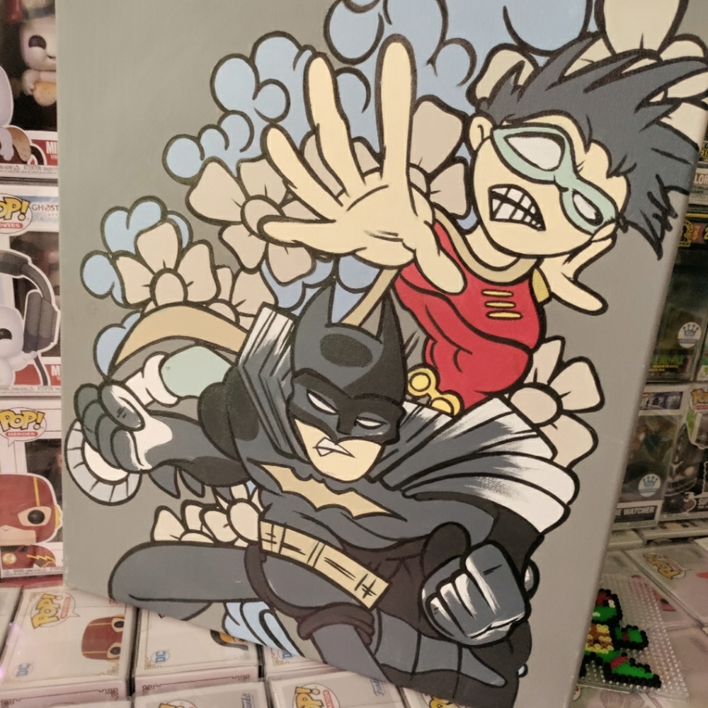 Dynamic duo" artist/Anthony Trayer.    16x20 Original artwork